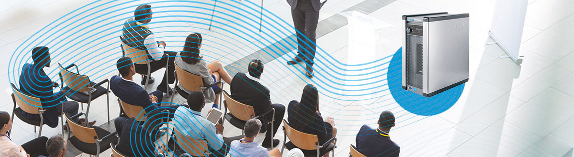 Konferenz mit ActivePure Luftreiniger Beyond