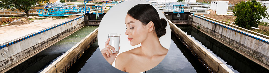 Wasserfilterung Klärwerk reines Trinkwasser