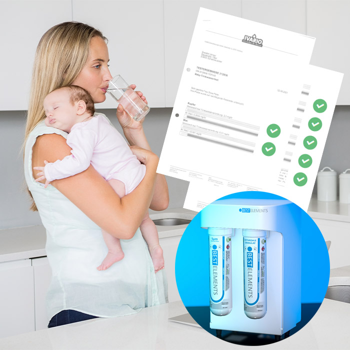 Wassertest Mutter Baby